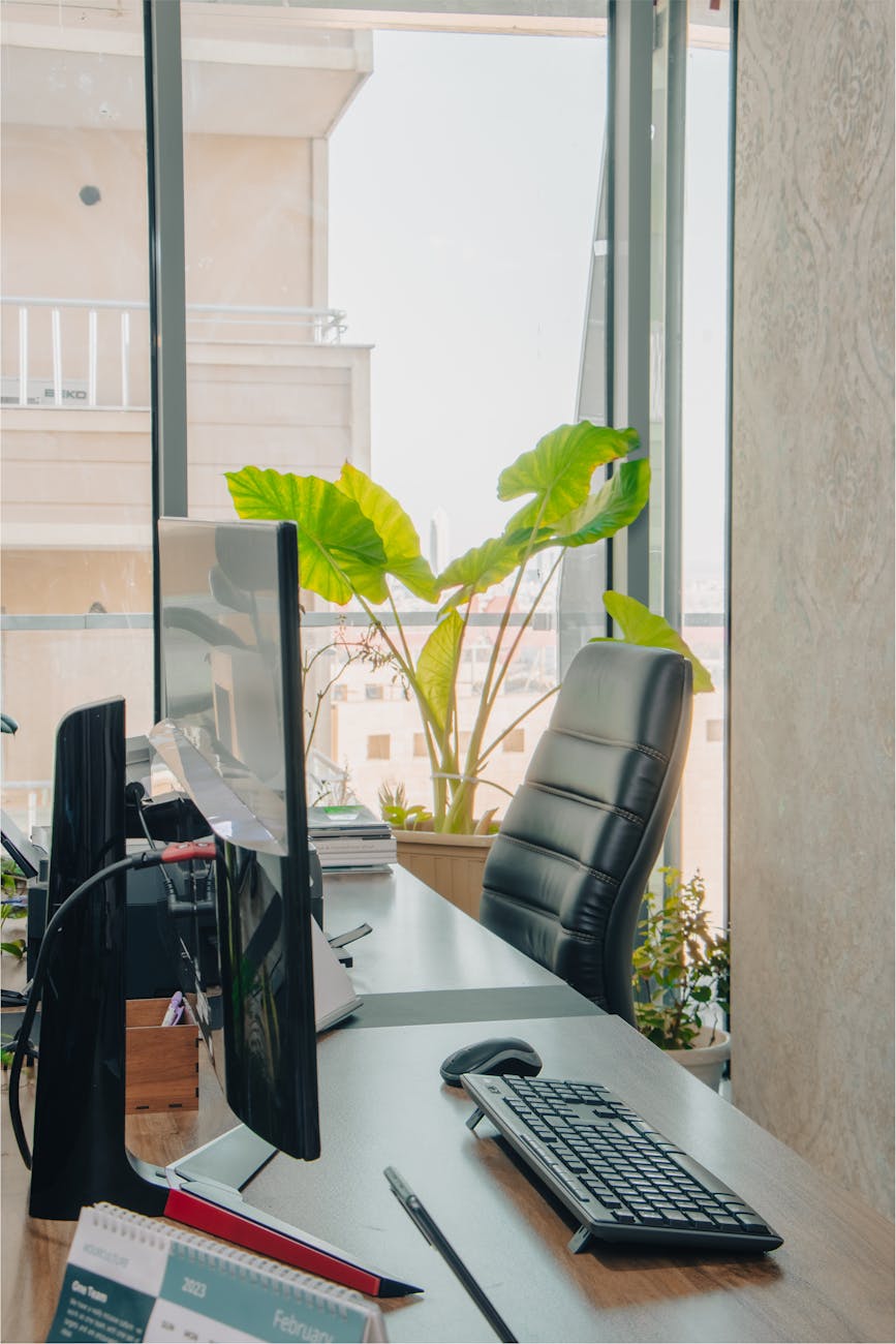 desk in office